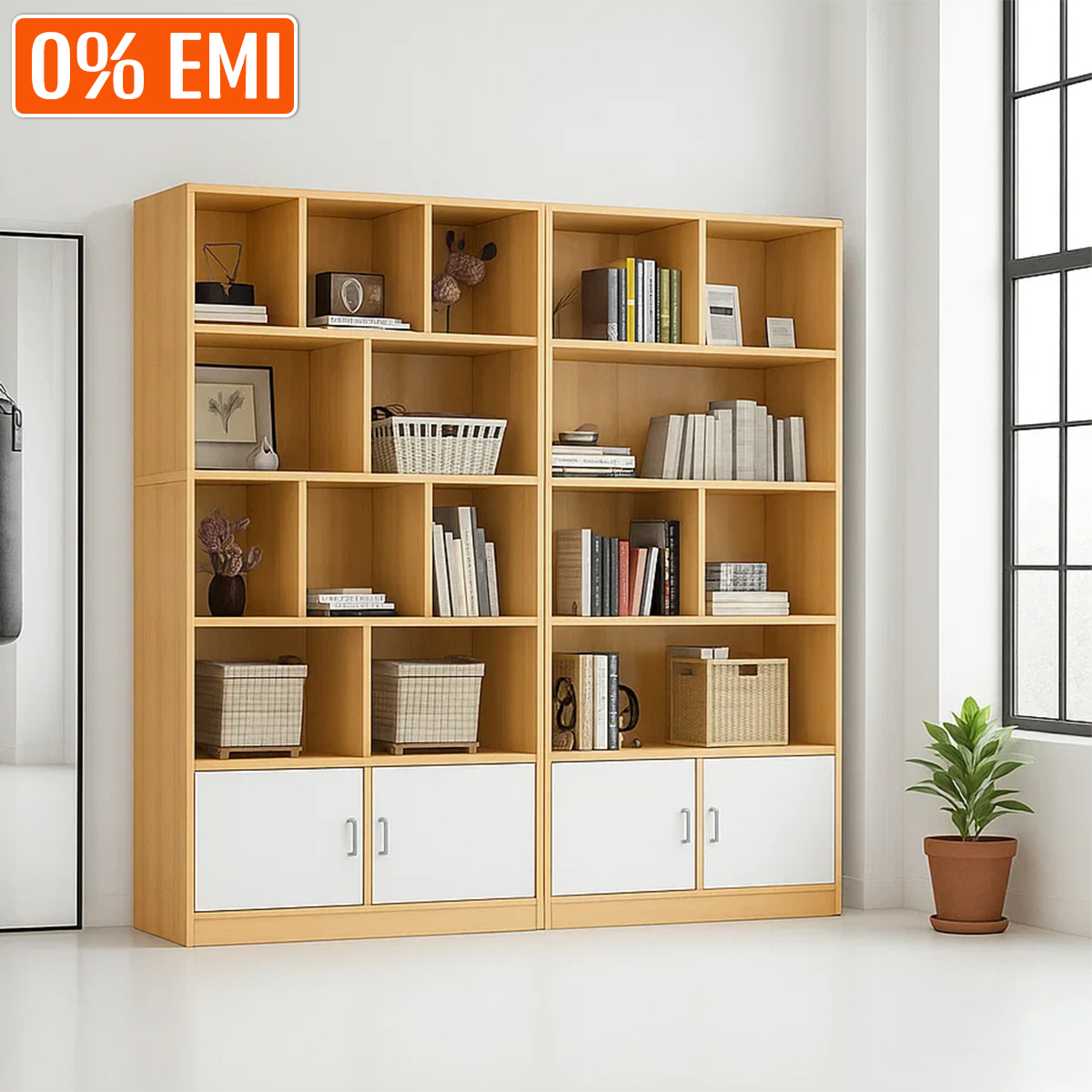 Simple & Modern Bookcases Floor standing Living Room Display Rack ...