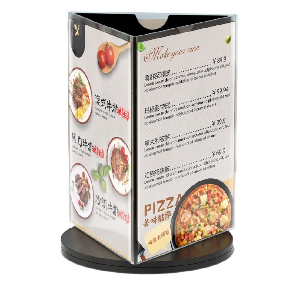 Premium 360 Degree Rotating Menu Sign Holder Smooth swivel Reusable ...