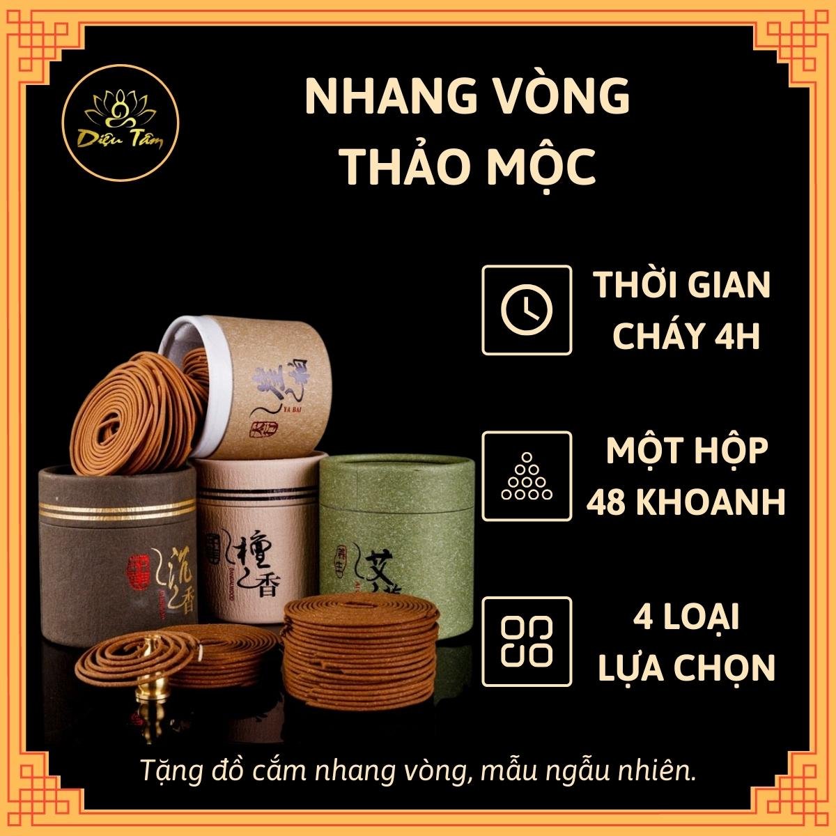 Nhang trầm vòng- nhang khoanh tặng trụ cài nhang nhang vòng hương vòng đồ thờ cúng