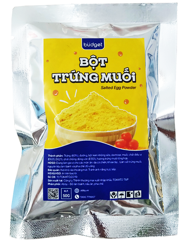Bột trứng muối các thương hiệu gói 50g, 100g