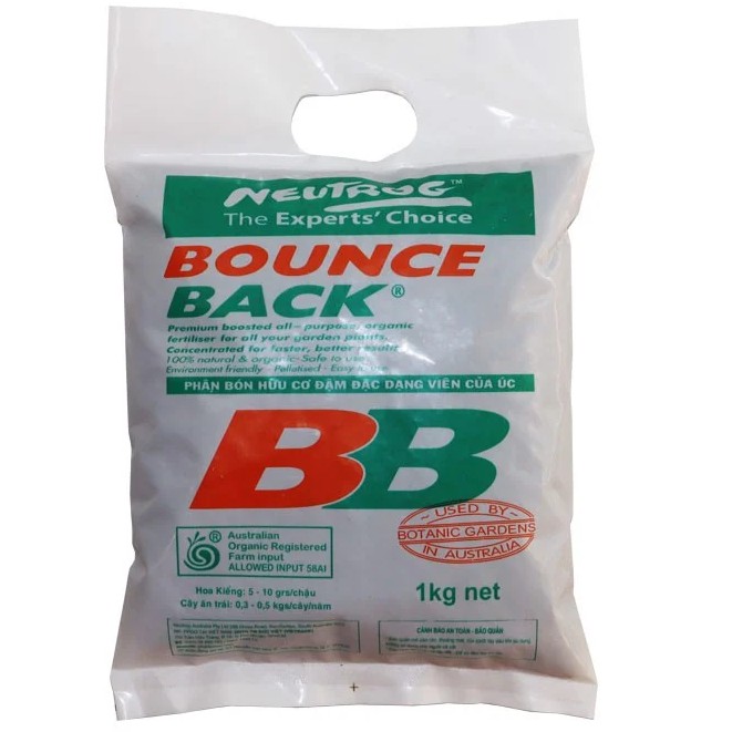Bounce Back 1kg Phân hữu cơ Úc BB đậm đặc dạng viên