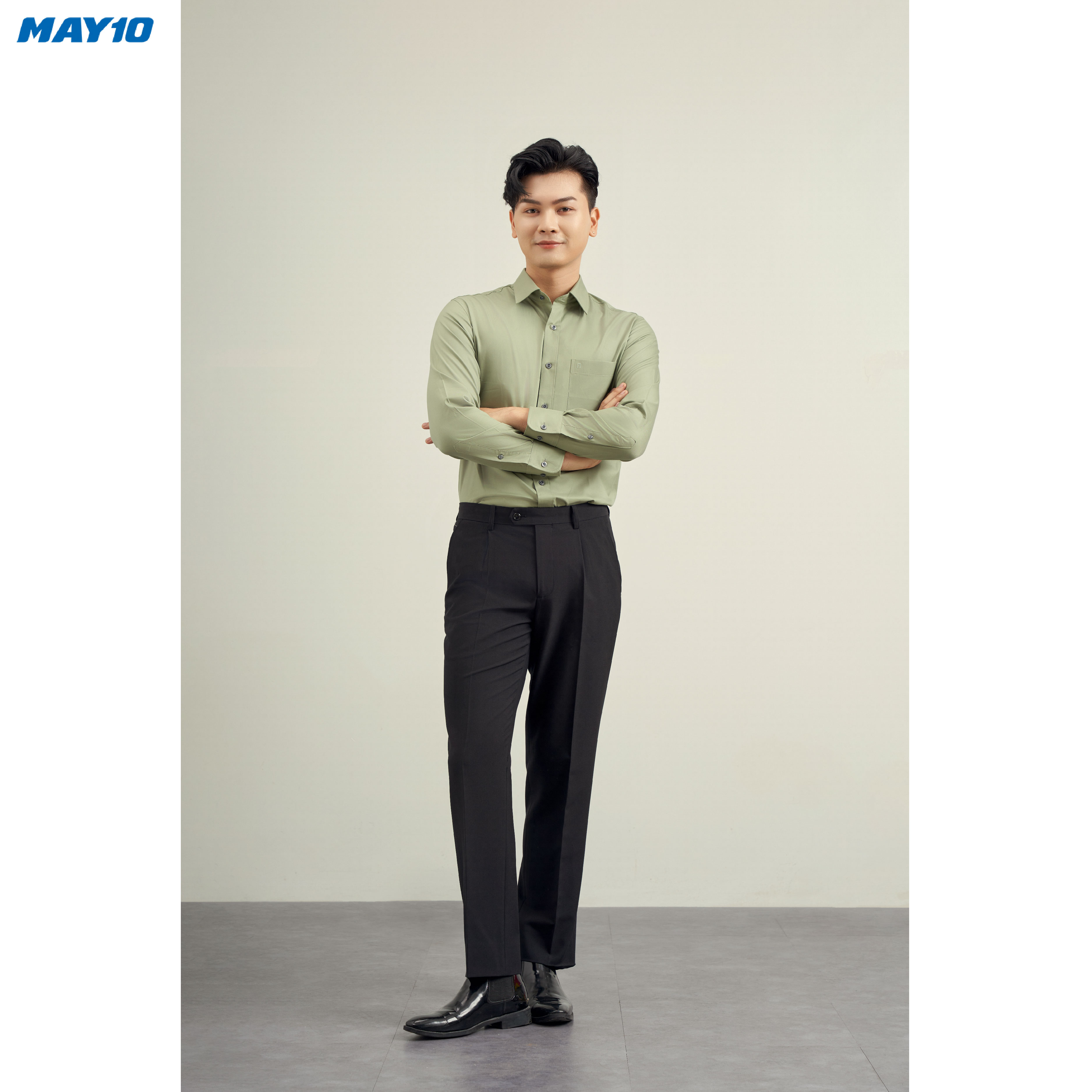Sơ mi nam dài tay May 10 form Regular mã 010121241LT