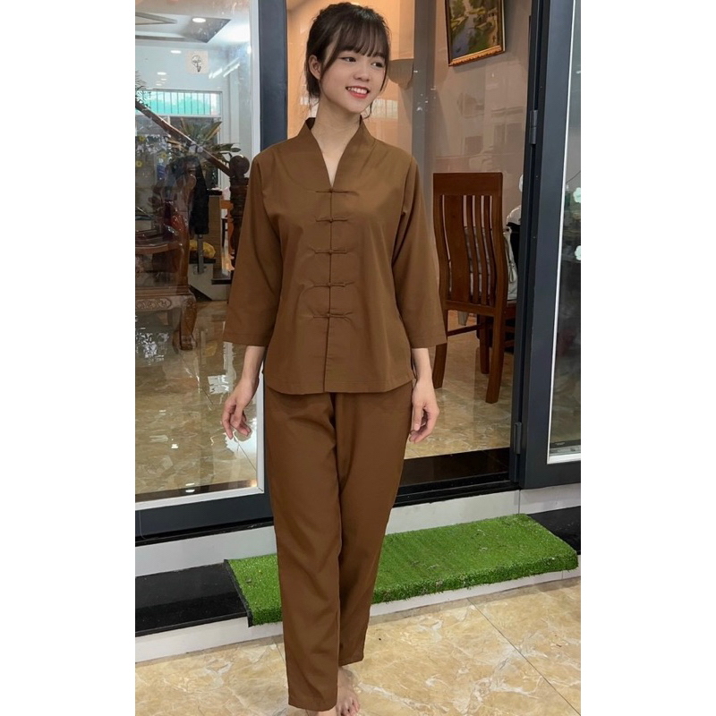 Đồ Lam Đi Chùa # Bà Lai Nút Cây Không Thêu