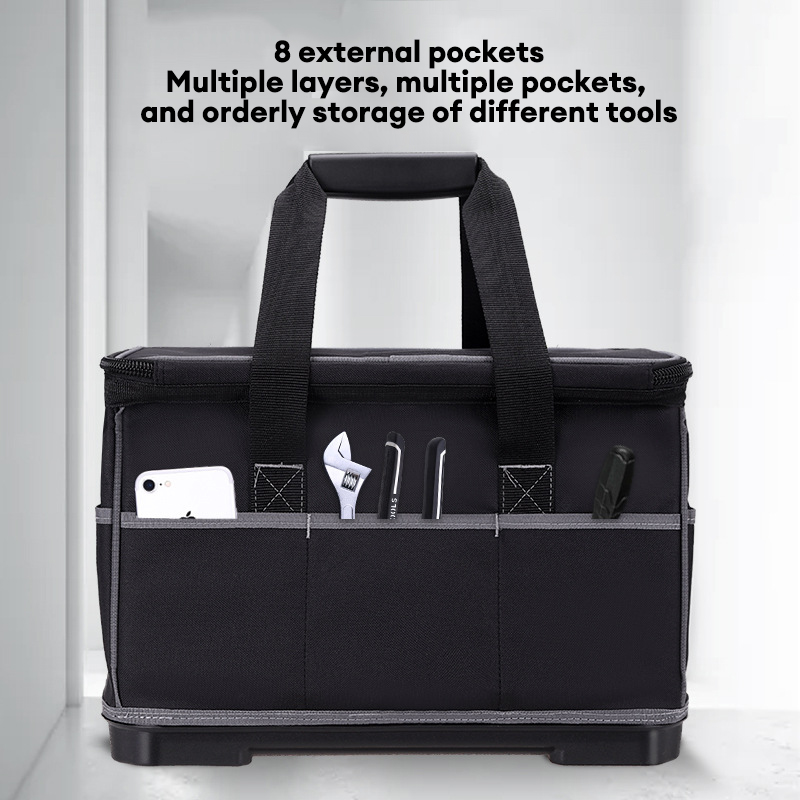 YONUO Plastic bottom tool kit Oxford cloth hardware electrician bag multifunctional square mouth large capacity canvas toolkit