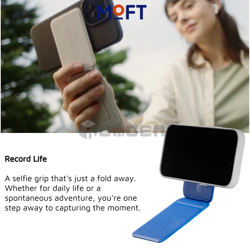 Moft movas™Chụp giá đỡ điện thoại ba chân vô hình, tương thích từ tính, nhiều góc, giá đỡ điện thoại gấp và chân đế chụp ảnh selfie