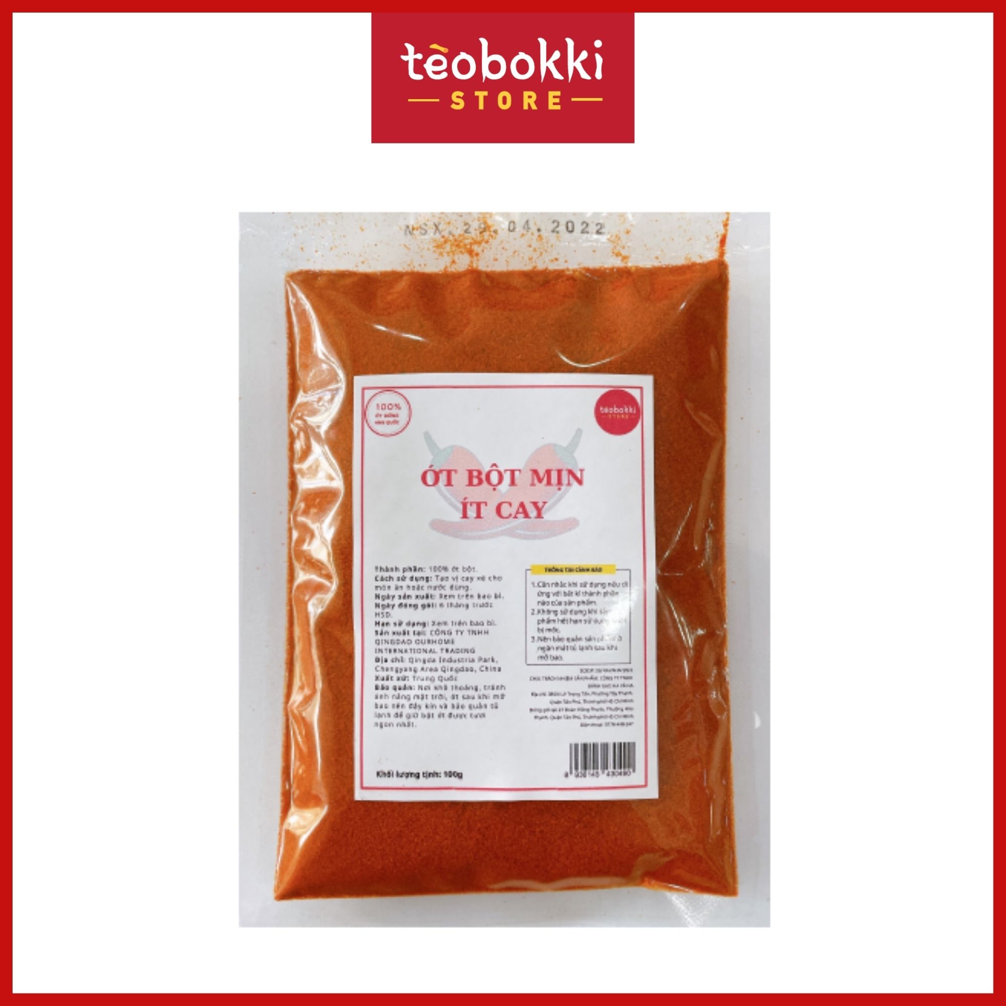 Ớt Bột Giống Hàn Quốc Mịn 100g