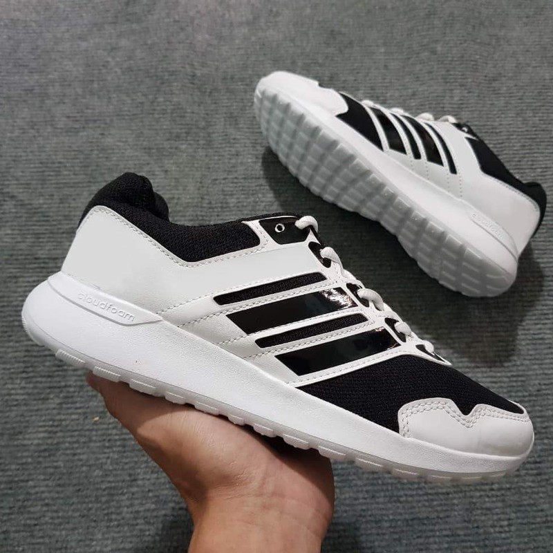 [HCM]Giày sneaker nam nữ trắng sọc đen SP110