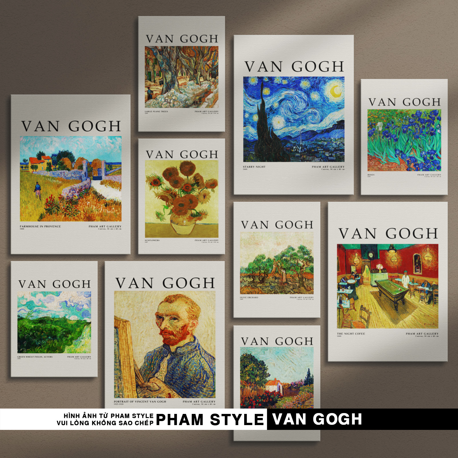 Tranh Canvas Treo Tường VAN GOGH (No1-10)