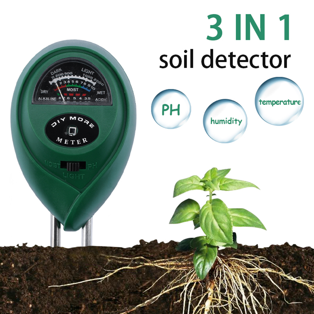 Foriot Soil Moisture Meter 4 in 1 Soil Ph Meter Soil Tester for Moisture Light Soil Ph Test Kit for Garden Lawn Farm Indoor & Outdoor