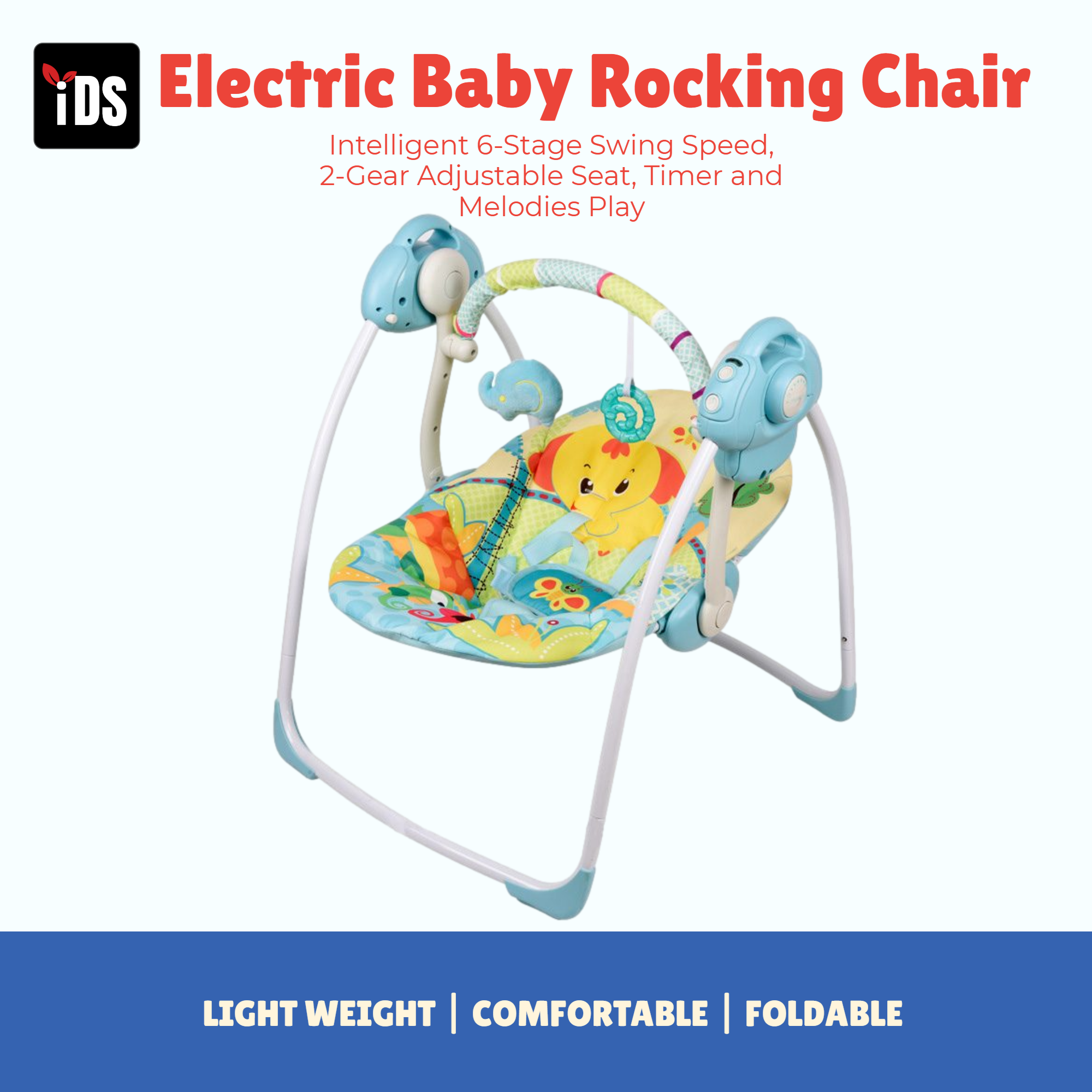 Electric rocking chair outlet for baby