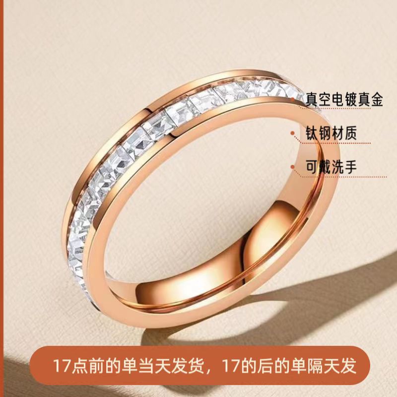 【New arrival】Titanium steel ring women's niche high-end light luxury ...
