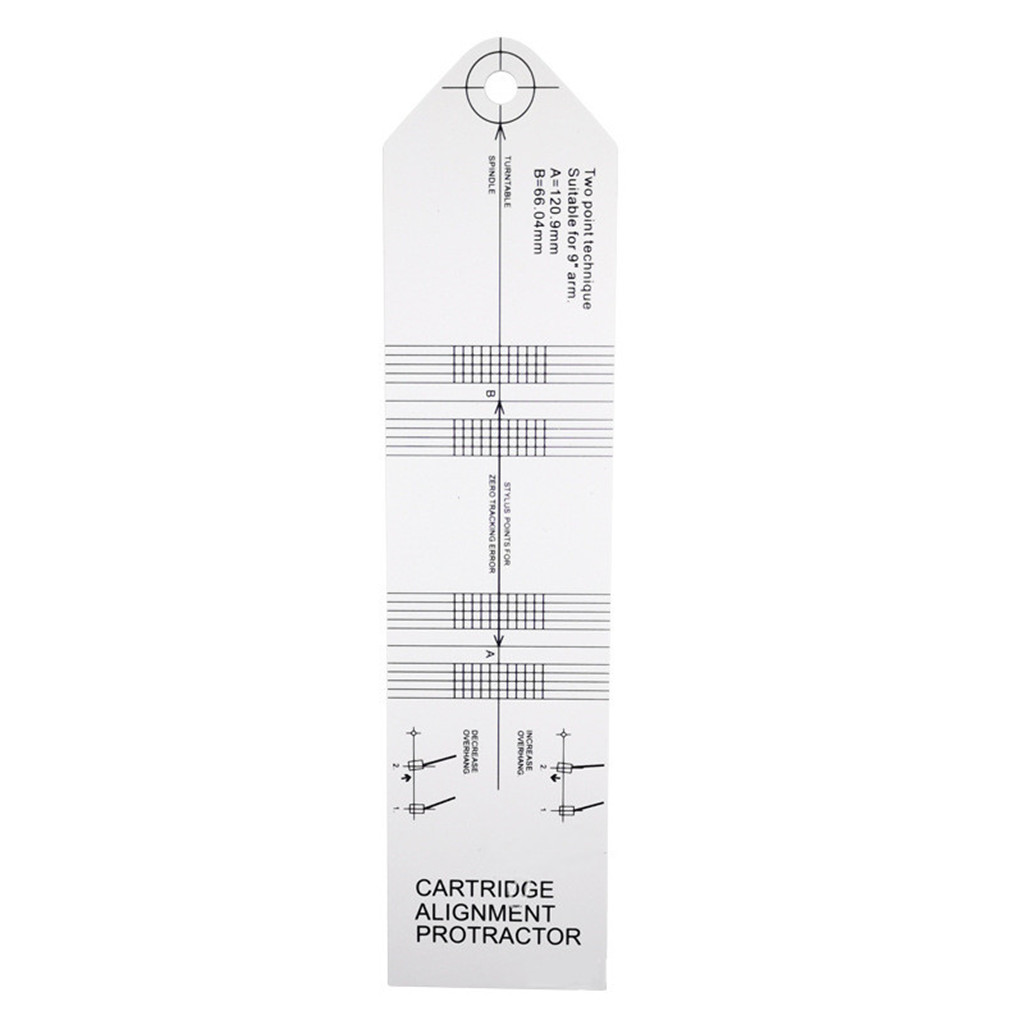 For LP Vinyl Pickup Calibration Distance Gauge Protractor Record Turntable Phonograph Phono Cartridge Stylus Alignment A