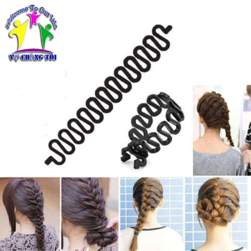 Dụng cụ tết tóc đuôi sam, bộ thắt bính xương cá tại nhà - thương hiệu VỢ CHỒNG TÔI