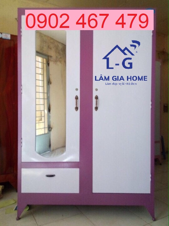 TỦ SẮT SƠN DẦU 2 CÁNH 1 HỘC 1M6
