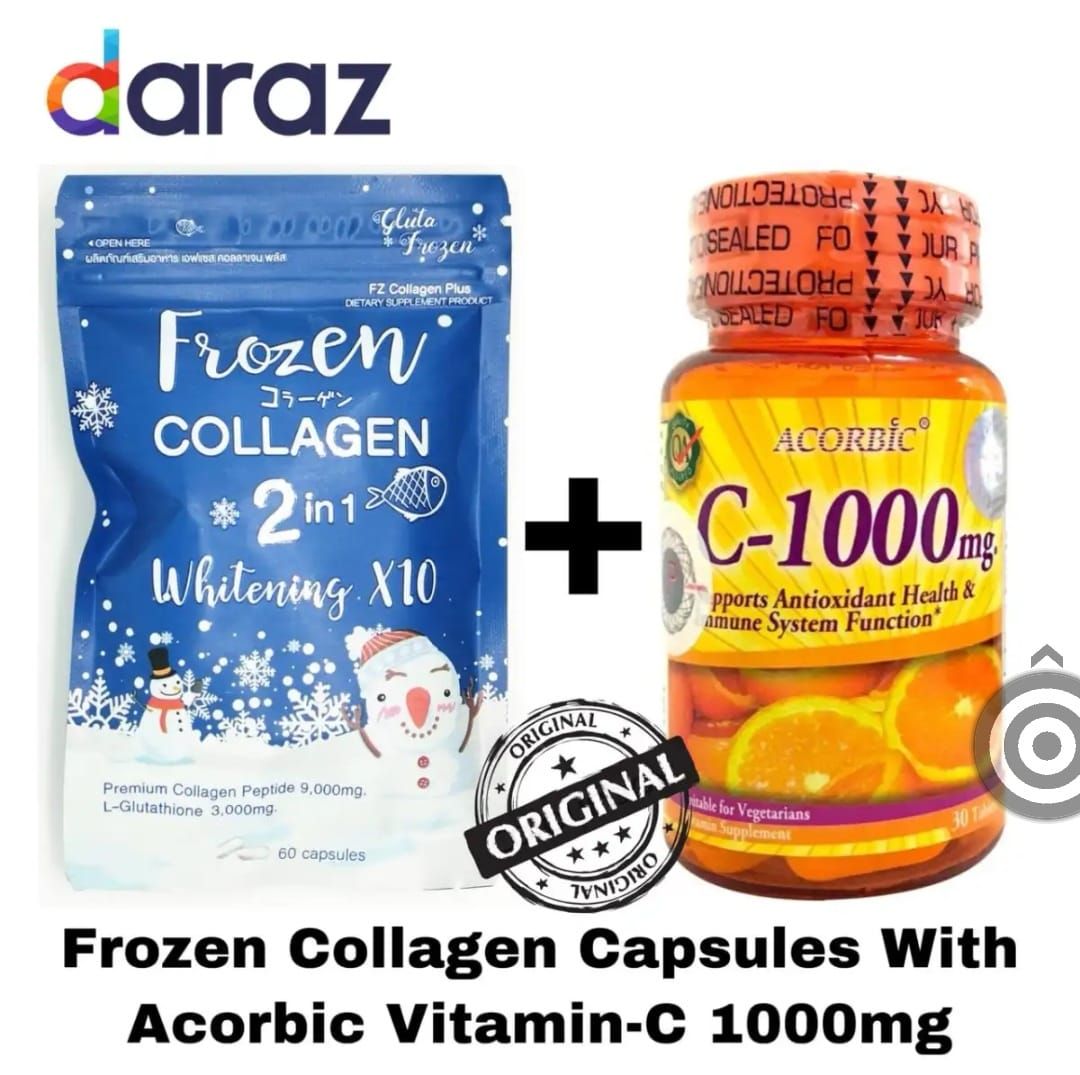 FROZEN COLLAGEN PLUS Vitamin C ACORBIC C 1000 Whitening FCAC Capsules FROZEN COLLAGEN PLUS Vitamin C ACORBIC C 1000 Whitening FCAC Capsules