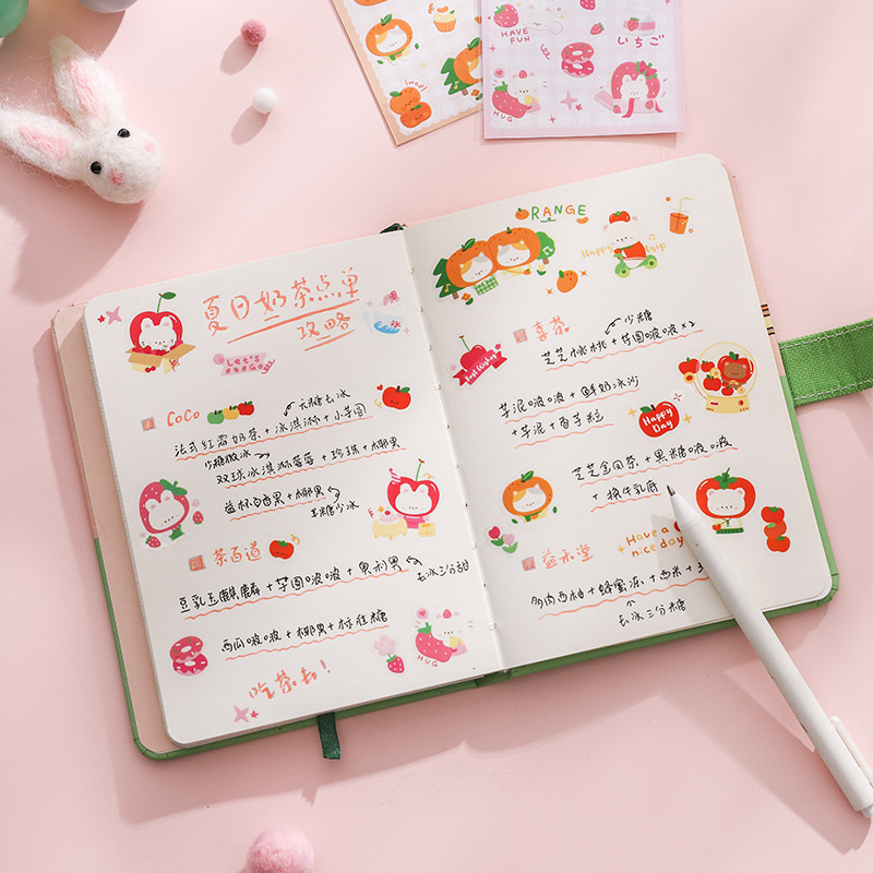 Set Sticker chủ đề Pet & Fruit trang trí Sổ, Planner,... - Case Sover
