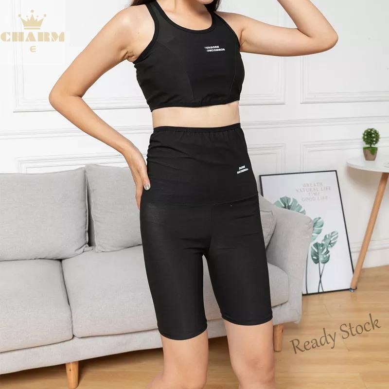 Much better】Explosive fitness suit slimming suit Explosion Sweat Pants  Shorts Belly Pants Female Yoga Pants Sweat Pants Fitness Sweat Pants Fat  Burning Running Fever 爆汗健身服 瘦身服