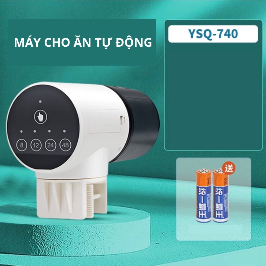 Máy cho cá ăn tự động yee sử dụng pin aa - tùy chỉnh cài đặt hẹn giờ