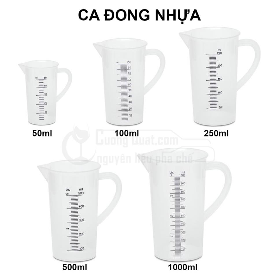 Ca đong Nhựa chia vạch Đủ kích cỡ