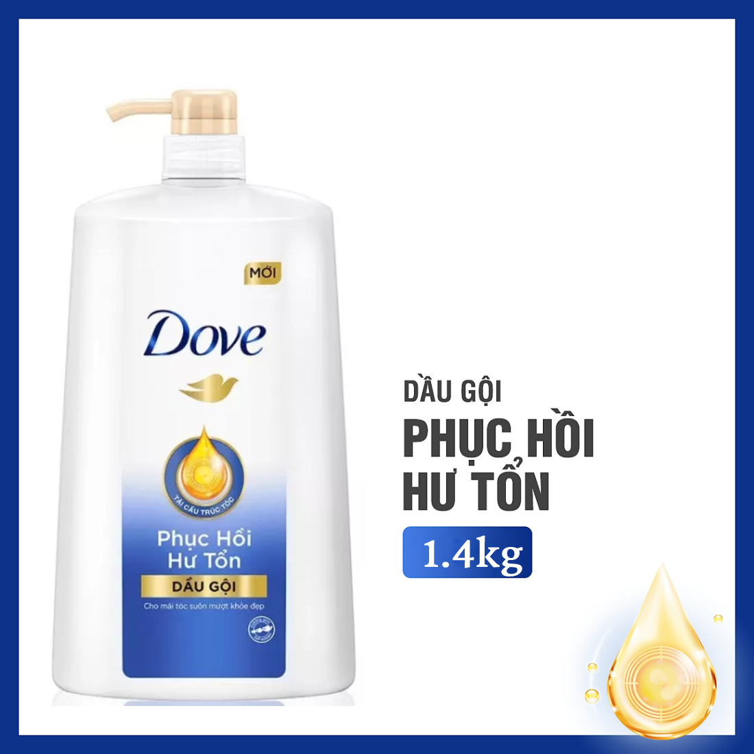 Dầu gội đầu dove phục hồi hư tổn - mẫu mới 1.4kg