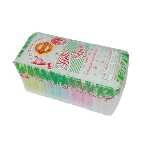 [HÀNG CÓ SẴN]Combo 12 tép bông gòn ráy(ngoáy) tai hello yumi(em bé)