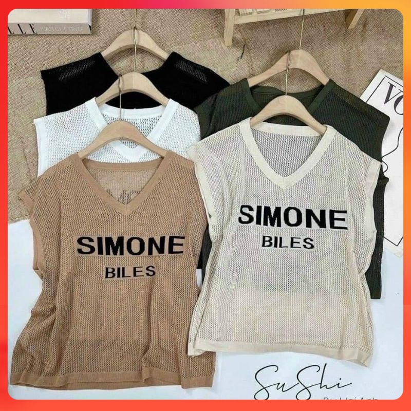 Áo len lưới qc montoghi cổ v simonbil tay hến - kholenqc