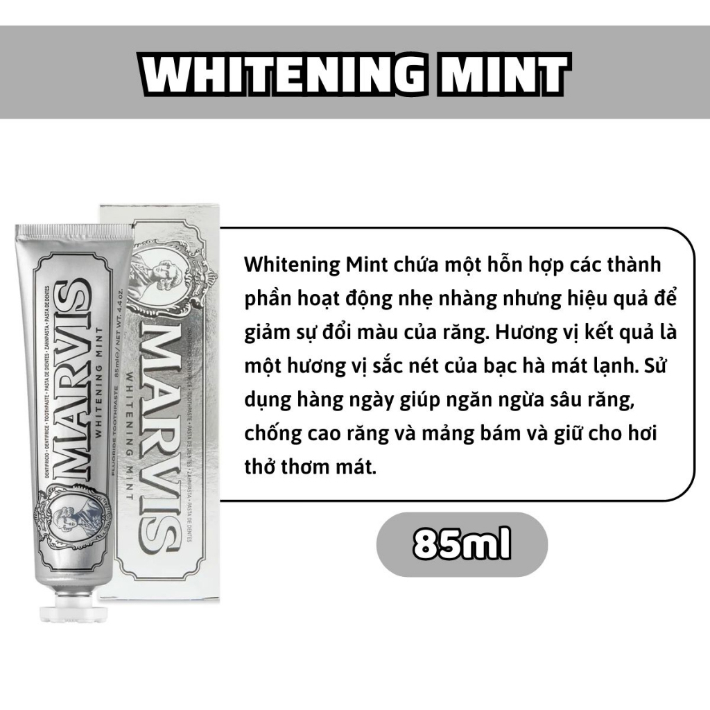 [ Full Mùi ] Kem đánh răng Marvis Toothpaste - Đầy đủ mùi hương