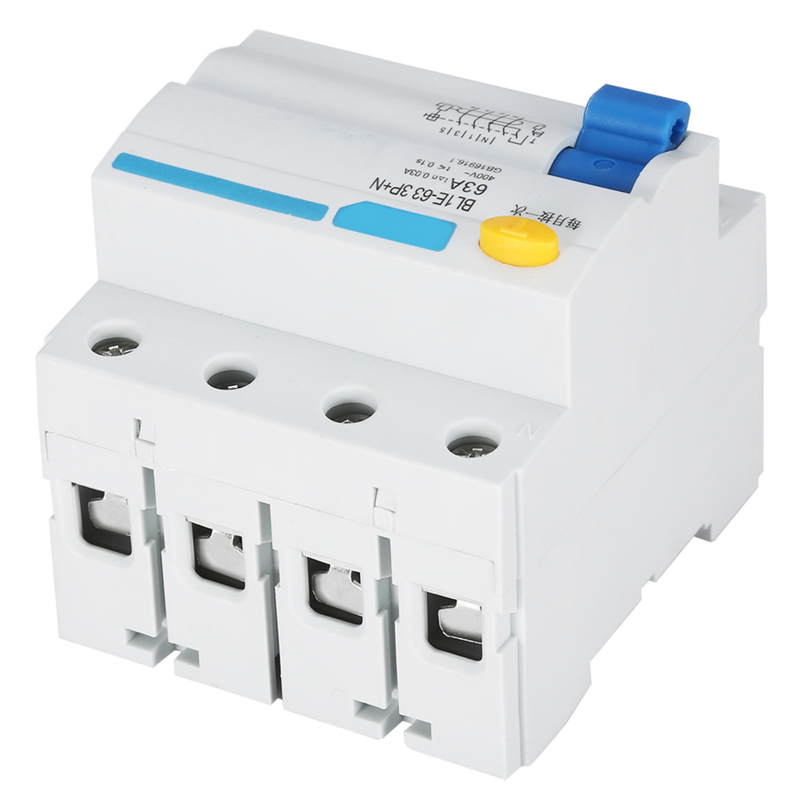Miniature Circuit Breakers 6kA 3P+N Pole RCCB Residual Current Circuit Breaker