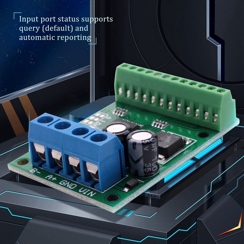 8Ch Input/Output Digital Switch TTL LvTTL CMOS RS485 IO Control Module Modbus Rtu Board for PLC Relay