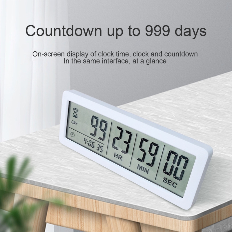 Digital Countdown Days Timer Big 999 Days Count Down Clock ABS Material 2 Colors