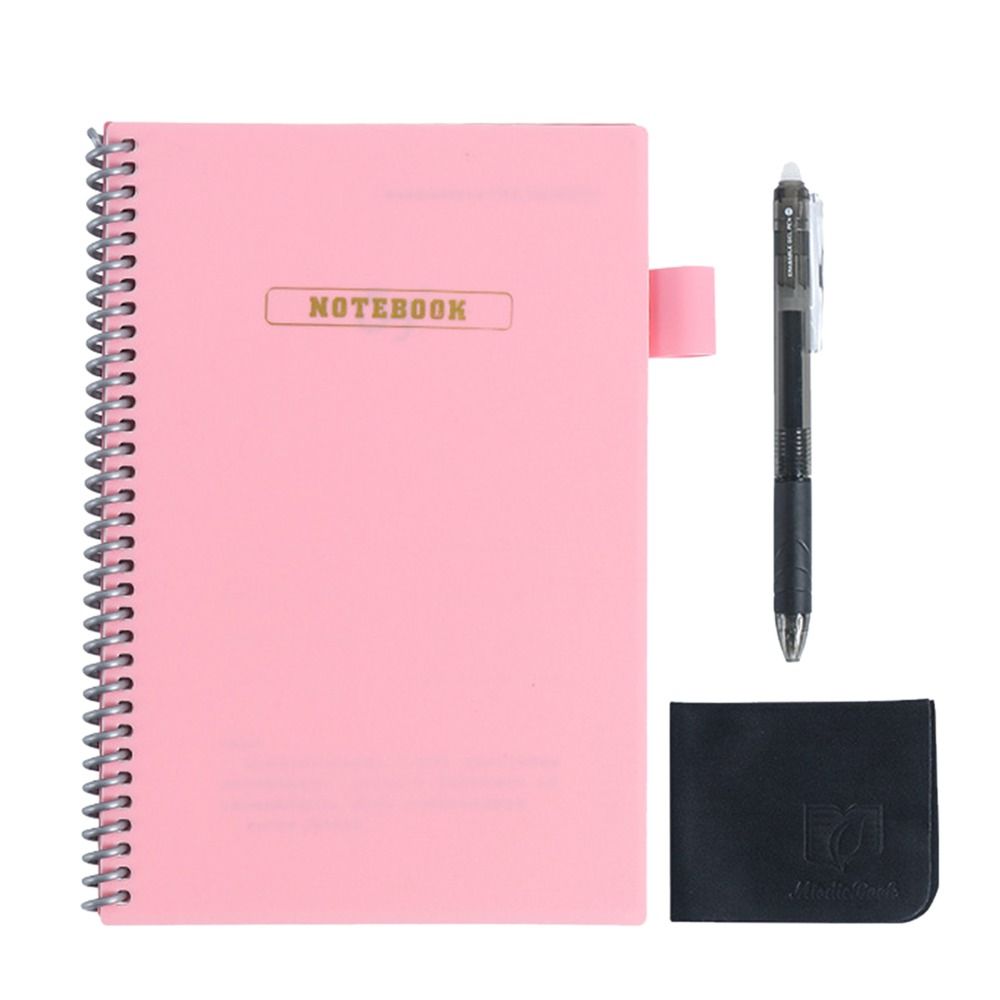 【GlowBound】A5 Erasable Notebook Paper Reusable Smart Wirebound Notebook ...