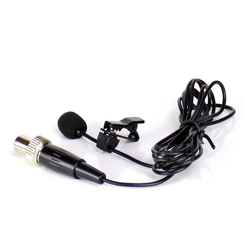 Mini XLR 4 Pins Lavalier Microphone Clip Collar Mic Micro For MIPRO Wireless System Bodypack Transmitter Lapel Microphones