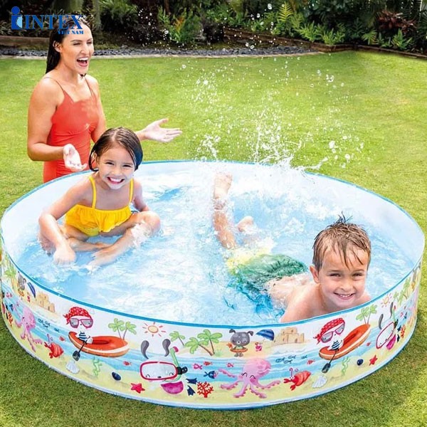 Bể bơi lắp dựng cho bé hình cá 1m52 intex 56451