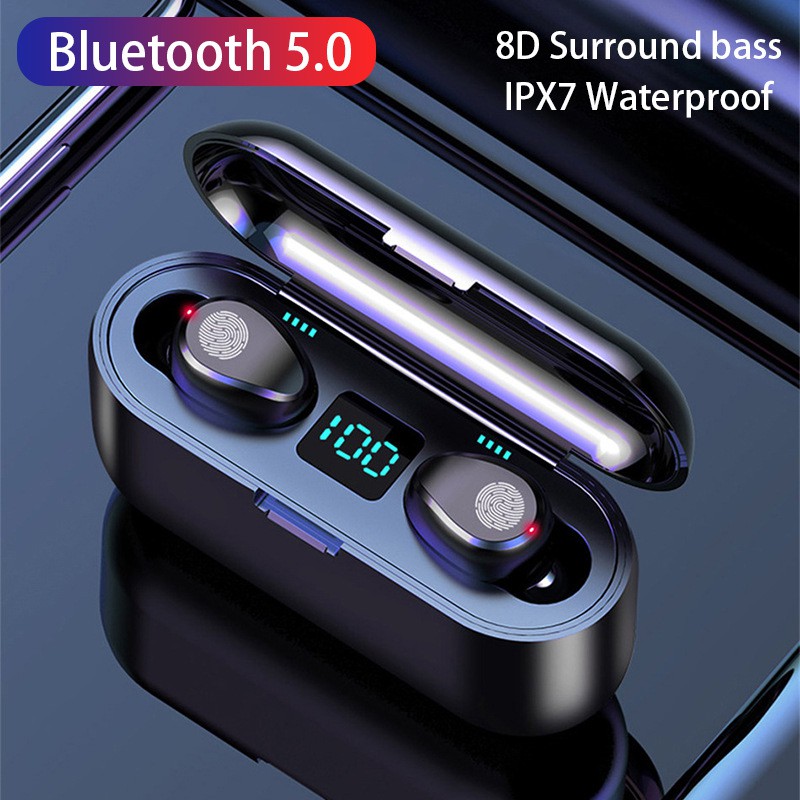 Tai nghe true wireless amoi f9 | bản quốc tế | nút cảm ứng | bluetooth 5.0 | pin 280