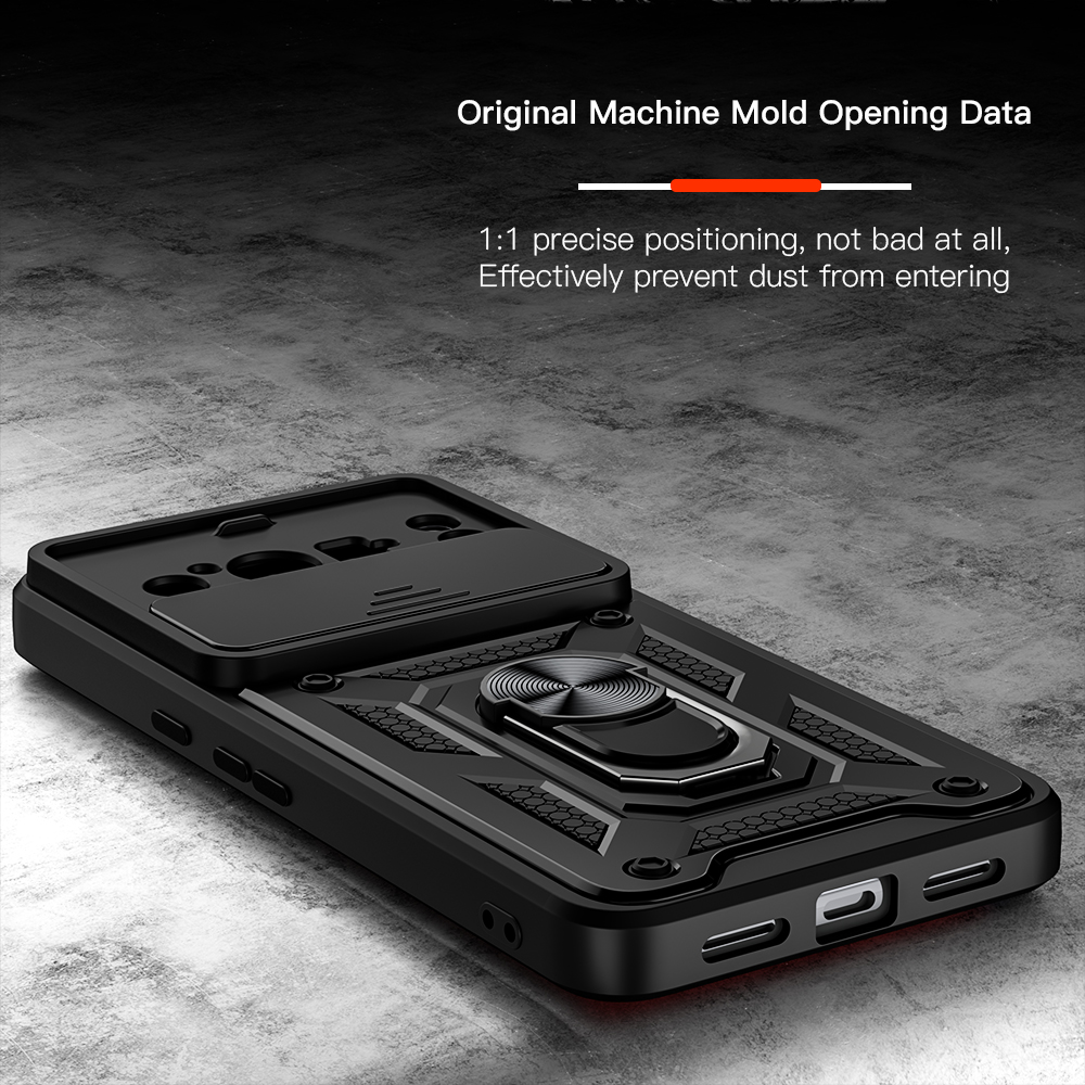 Keysion Ốp điện thoại chống sốc trường hợp cho Google Pixel 8 Pro trượt bảo vệ ống kính máy ảnh đế dạng nhẫn điện thoại bìa cho Google Pixel 6 Pro