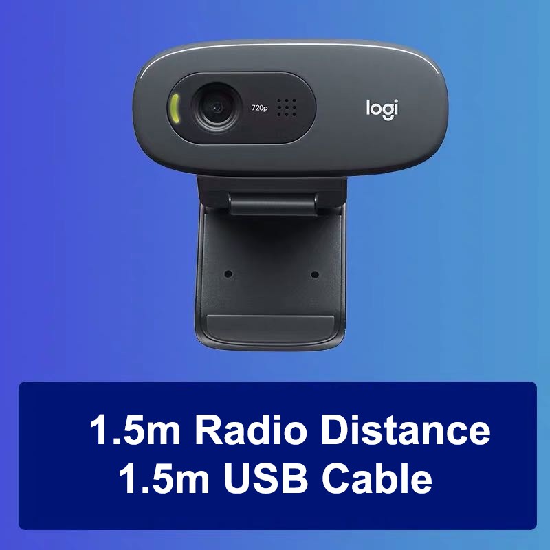 logitech c270 desktop or laptop webcam, hd 720p widescreen for video calling and recording