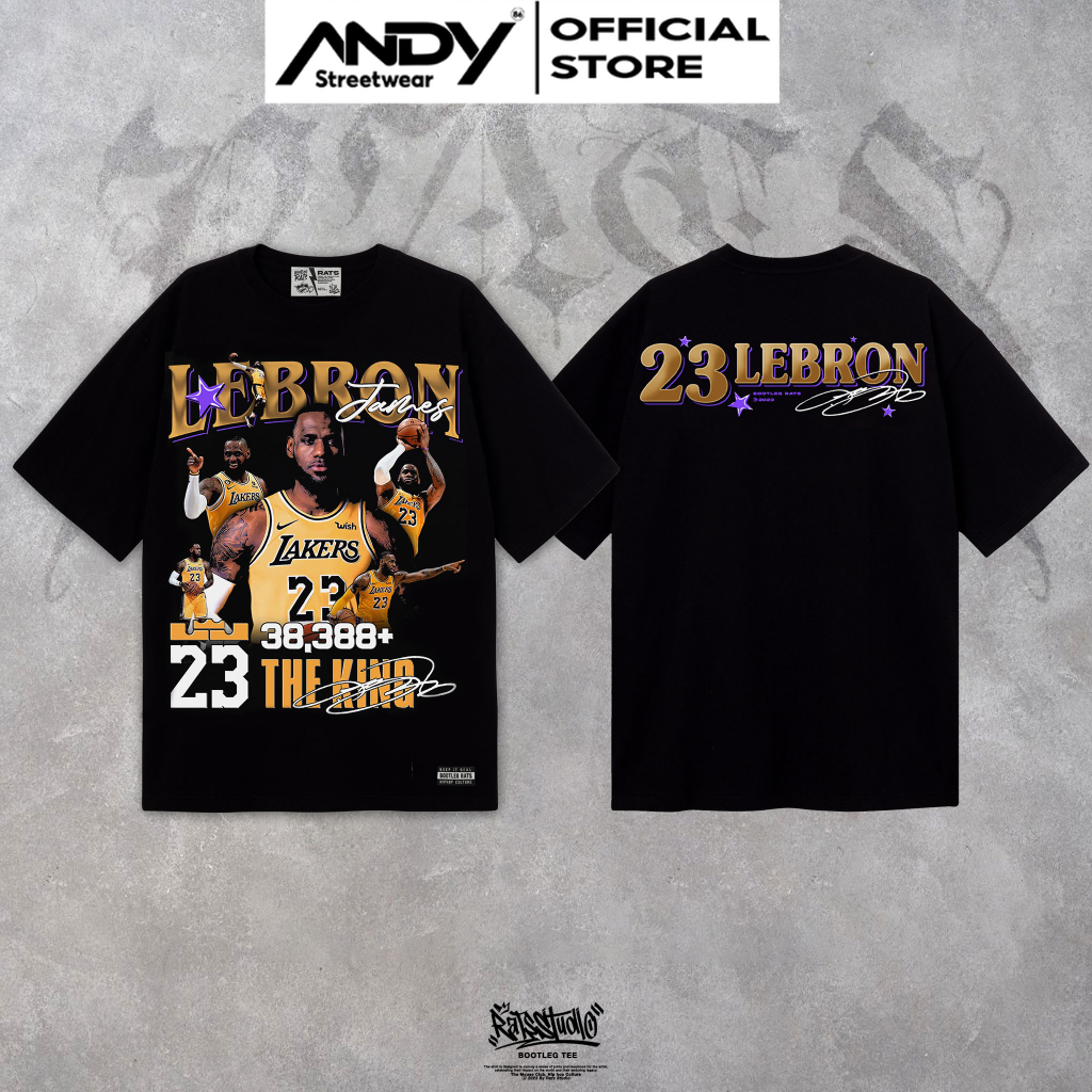 Áo Thun bóng rổ "23" Lebron - The King Bootleg Rats Tee - huyền thoại bóng rổ
