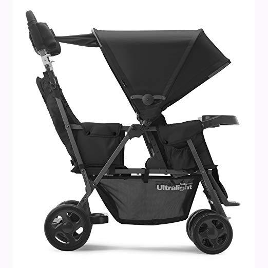 JOOVY Caboose Too Ultralight Graphite Tandem Stroller, Black