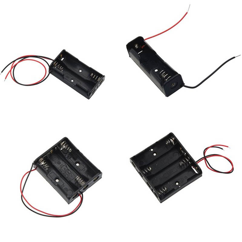 1 Slots AA Battery Case Box Holder Storage Case with Lead Wire