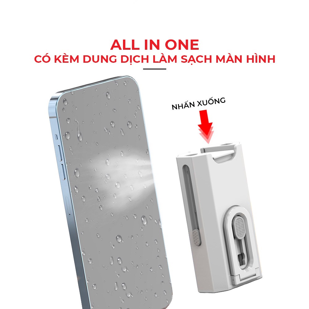 Bộ Vệ Sinh 8 In 1 Đa Năng Kết Hợp Nhiều Dụng Cụ Vệ Sinh Tiện Dụng ( Làm Sạch Airpod Bàn Phím Màn Hình Điện Thoại )