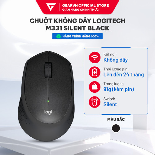Chuột không dây Logitech M330 Silent Yên Tĩnh M330