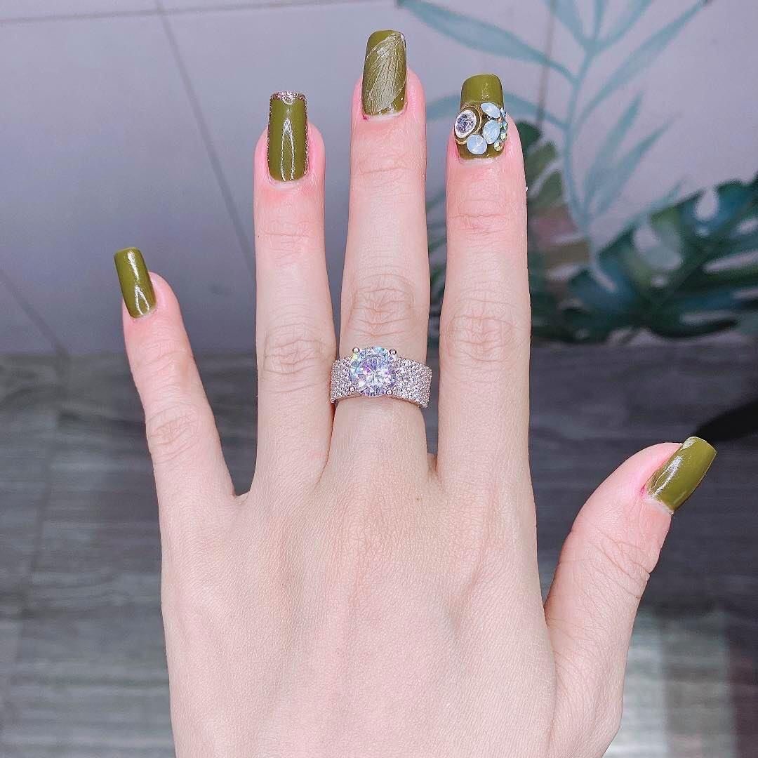 [HCM]Nhẫn nữ đẹp nhẫn nữ vàng non 24k nhẫn vàng trắng mạ bạch kim nhẫn bạc Ý xi kim  sang trọng tinh tế thiết kế thời trang Trang Sức Miga N205 - đeo đi đám cưới vô cùng quý phái