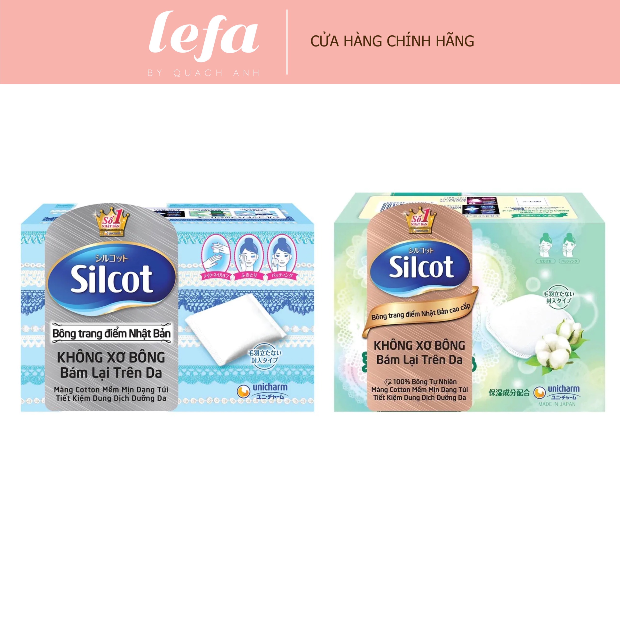 [CHÍNH HÃNG] Bông tẩy trang Silcot [LEFA]