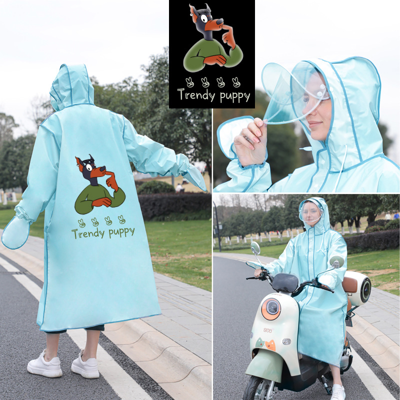ASRV EVA one-piece raincoat Thickened and lengthened adult raincoat Trekking electric scooter raincoat
