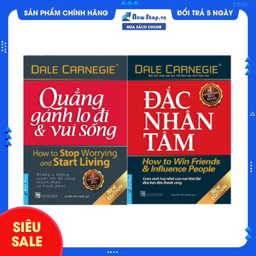 Sách - combo đắc nhân tâm + quẳng gánh lo đi và vui sống - newshop