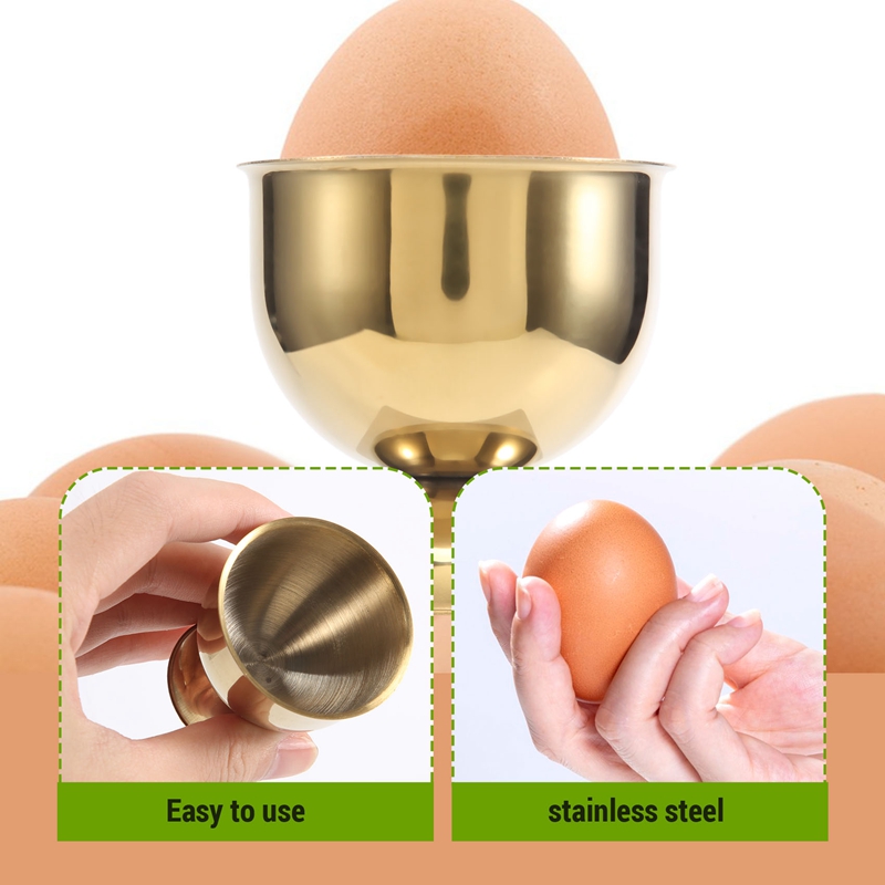 Egg Cups Set Stainless Steel Eggs Hard Boiled Eggs and Soft Tray Tool Holders Kitchen