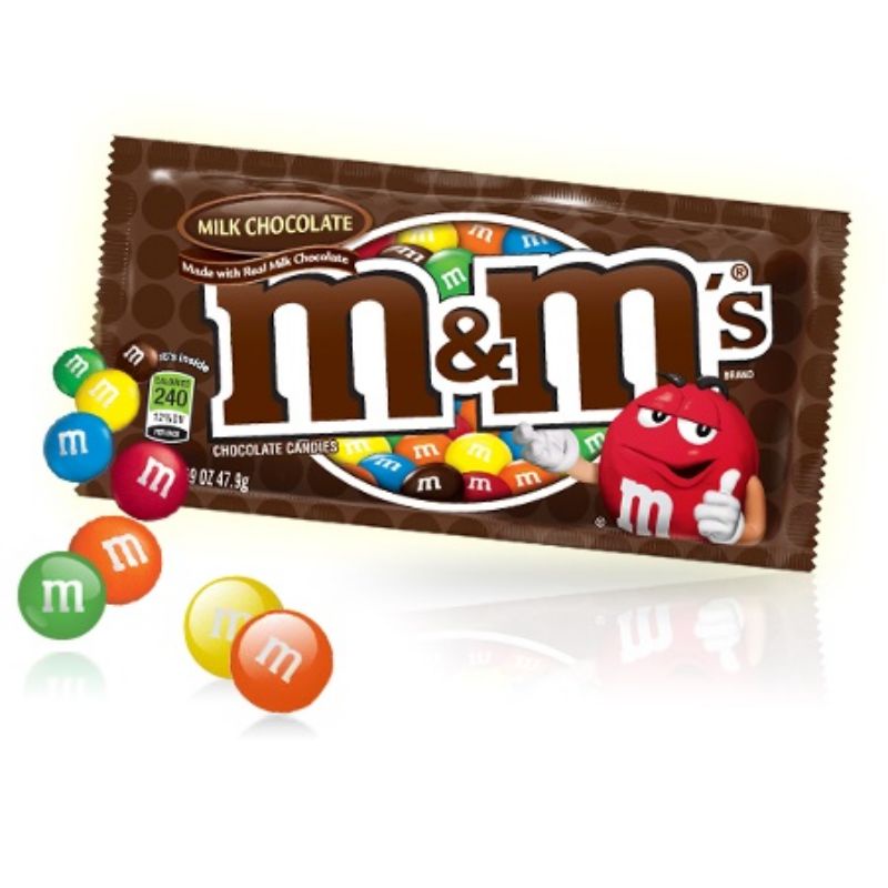 (2 Vị) Kẹo Socola M&M's Sữa Và Đậu Phộng 37g