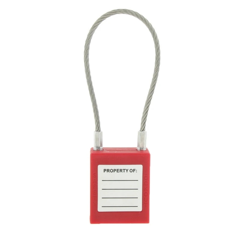 1pcs Engineering Steel Wire Safety Padlock Rope Long Beam Lockout Tag Out Isolation Lock Isolation Padlock Device Supplies. 
