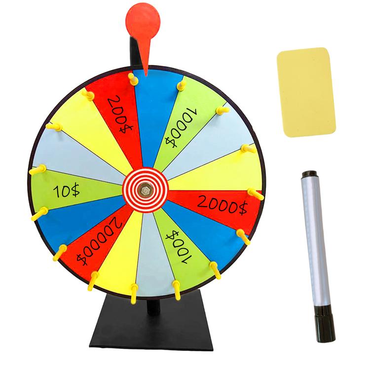 Bánh xe quay nhận giải thưởng Vòng quay giải thưởng Vòng quay giải thưởng Máy quay Roulette màu 15 khe hạng nặng dành cho triển lãm thương mại trò chơi quay may mắn lễ hội good