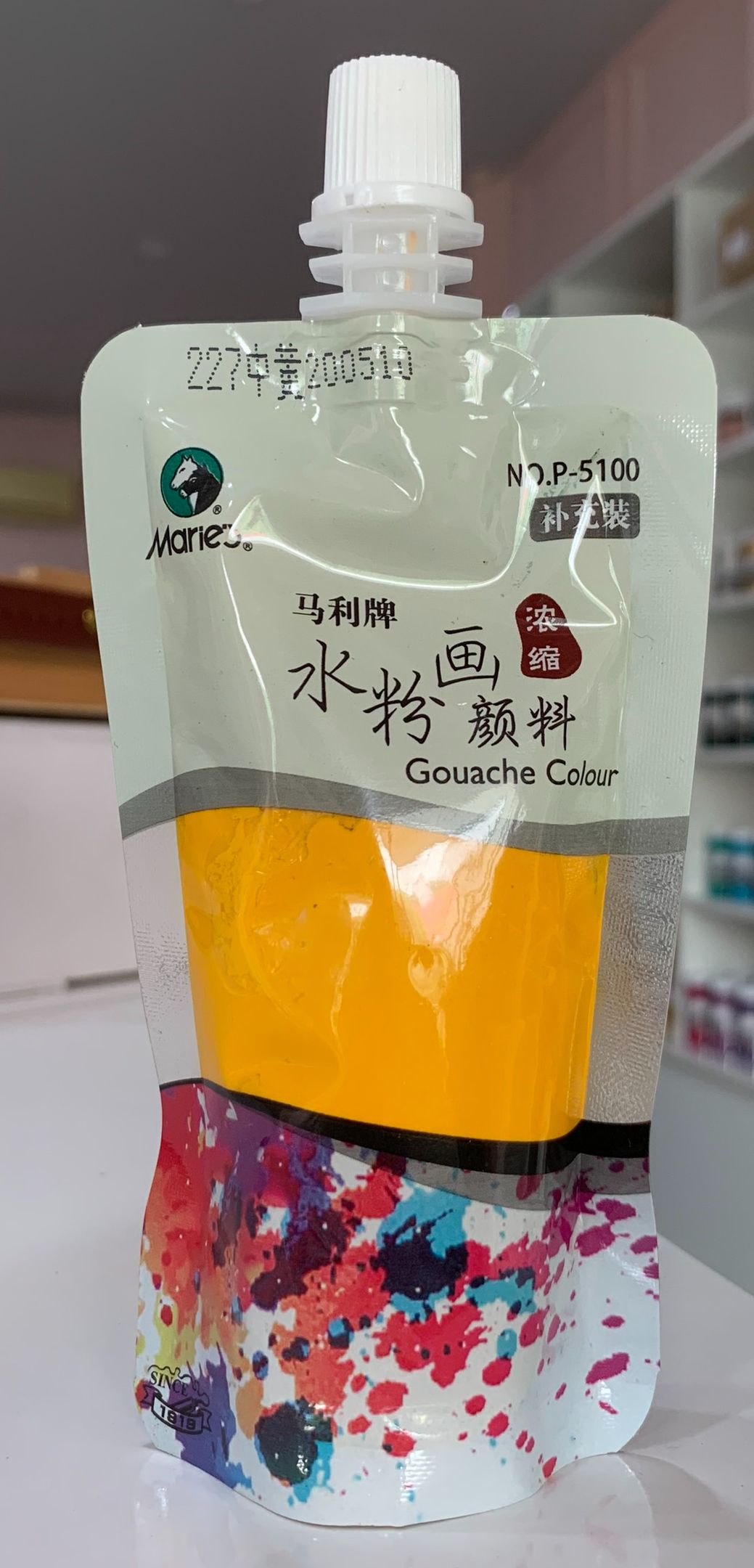 Màu Gouache, goat, wat, màu bột túi 100ml refill Maries